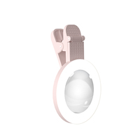 Lumière de Selfie d'anneau rechargeable portative 3 couleurs Mini lumière de remplissage de photo universelle pour la vidéo de la photographie de Smartphone