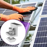 Prix usine Pv support de montage solaire aluminium 30Mm-40Mm pinces de panneau solaire pince d'extrémité de montage solaire