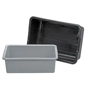 54cm Grey Trolley Holder PP Trash Container Restaurant Utility Cart use Large Plastic Utility Box
