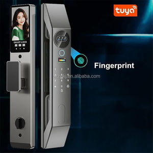 Serrure de porte intelligente multilingue avec application, interphone vidéo Wi-Fi, reconnaissance faciale 3D, déverrouillage par empreinte digitale, carte et <span class=keywords><strong>code</strong></span>, stockage cloud Tuya, pour portes en bois - Product Image 2