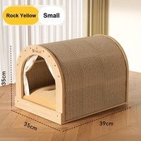 Griffoir et lit pour chat en bois massif et sisal