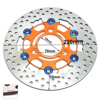 Nouveau Disque de Frein Universel Flottant en Acier 220 mm pour Moto, Rotor RPM 3 Trous Avant/Arrière pour Trottinettes Yamaha Niu Niu