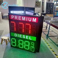 Station service Led numérique prix panneau d'affichage prix de l'essence lumières led signes de nombre télécommande écran LED numérique