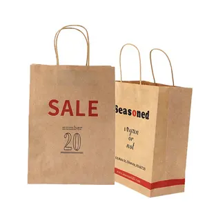 Compostable Shopping Kraft Paper Bags Description Custom Cheap Wholesale Price Kraft Paper Candy Bags