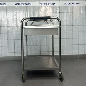 VICTORY KITCHEN Chariot de service commercial et chariot à condiments en acier inoxydable pour restaurants mariages restauration-Fabriqué en Chine - Product Image 2