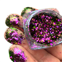 Paillettes de vernis à ongles Pigments irisés à couleur changeante Duo Chrome Chameleon Flakes