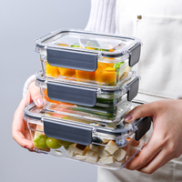 La boîte de rangement du réfrigérateur peut être divisée en une boîte à bento transparente de grande et petite taille avec couvercle pour fruits et légumes