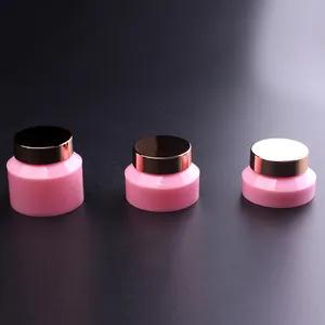 Pot de crème rose en acier inoxydable, PETG unique