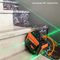 Niveau laser HARDEN 360 degrés 4D16 lignes intérieur/extérieur 3.7V 635nm portée 100FT ligne rouge double laser de nivellement