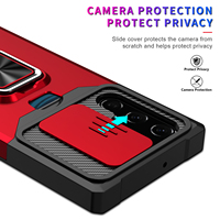 Coque de téléphone blindée pour Samsung Galaxy S21 S20FE S21Ultra S22 S22Plus S21FE anneau magnétique support de fenêtre de protection