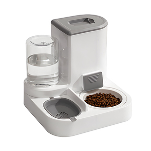 Gravidade automática Non-Slip 2 em 1 Pet Food Water Dispenser Elegante Plastic Dog & <span class=keywords><strong>Cat</strong></span> Alimentação Beber Tigelas Fabricante direto - Product Image 1