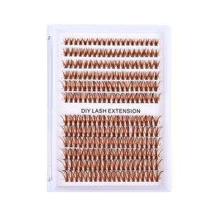 Nouveau style 40P <span class=keywords><strong>Faux</strong></span> cils en vison synthétique brun clair 12 rangées 240 cils Doux Naturel Épais Courbés Confortables Ne pressent pas - Product Image 1