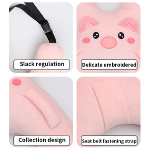 Cuscino poggiatesta e cuscino per il collo per bambini sul sedile posteriore e comodo cuscino morbido ventilato con disegni a cartoni animati per la siesta - Product Image 4
