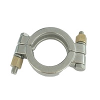13MHP acier inoxydable 304 rainuré robuste Tri trèfle pince Double boulons sanitaire haute pression Tri pince