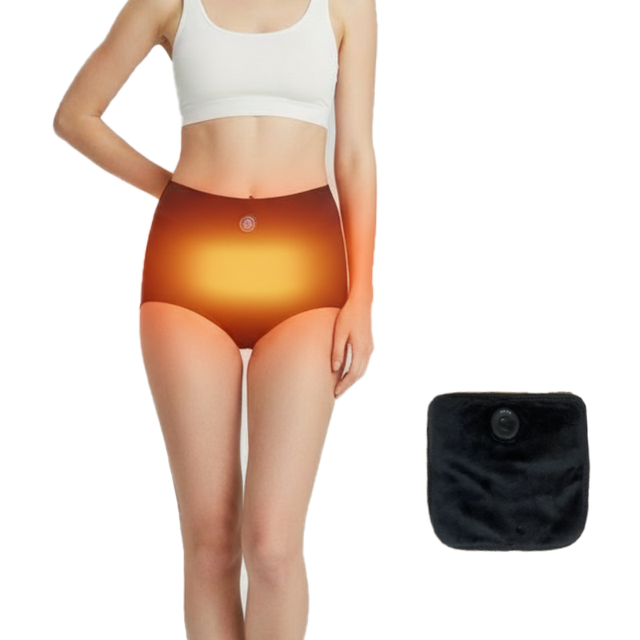 Portable Cordless Graphene Heated Underwear 3 Heat Settings Overheat Protection Menstrual Heating Pad for Abdomen Pain Cramps