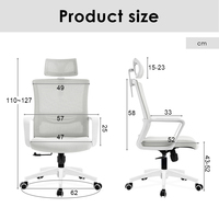 Chaise de bureau exécutive moderne et confortable avec dossier en maille de haute qualité, idéale pour les bureaux professionnels - Offre Spéciale