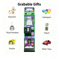 Mini machine à griffes en métal avec accepteur de billets, machine de jeu d'arcade à monnayeur pour la distribution de poupées et de peluches