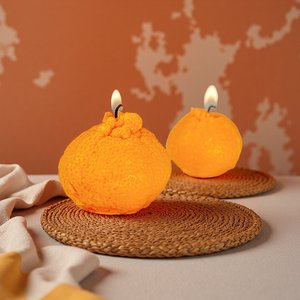 Vela naranja hecha a mano al por mayor, vela moldeadora de frutas, regalo creativo para invitados de boda, vela de Año Nuevo - Product Image 4