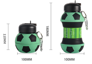 2026 World Wholesale Eco-Friendly Leak Proof Straw Silicone <strong>Football</strong> <strong>Water</strong> <strong>Bottle</strong> Collapsible Kids <strong>Water</strong> Cup Camping Outdoor - Product Image 6