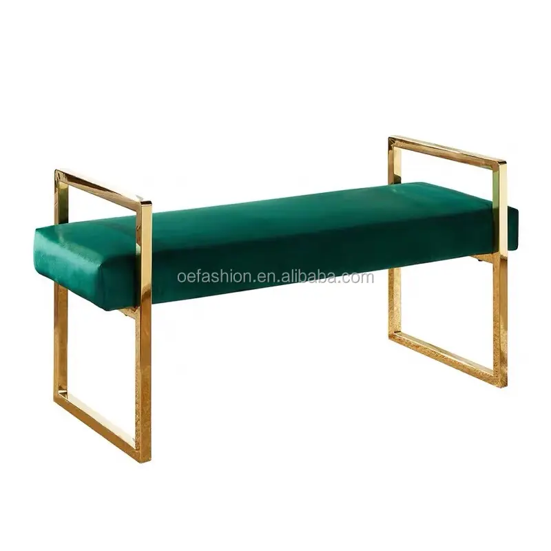 OE-FASHION vente Chaude moderne simple de cadre en métal de conception longue banc tabouret de lit