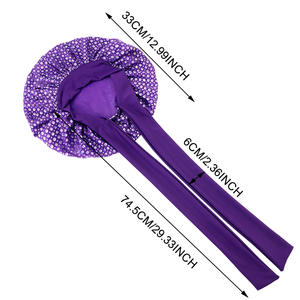 Nouveauté : <span class=keywords><strong>Bonnet</strong></span> de nuit en satin pour femme, long et à queue, monocouche, pour le soin des cheveux, idéal pour les voyages, le <span class=keywords><strong>ski</strong></span> et les sports, avec motif à sequins - Product Image 4