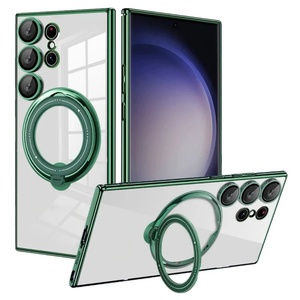 Luxury for Samsung S25 Ultra Magnetic Phone Case <b>Wireless</b> <b>Charging</b> Wholesale Mobile Protective Cover Ring <b>Stand</b> Bracket - Product Image 6