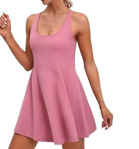 लड़की की आस्तीन रहित नरम एथलेटिक गोल्फ टेनिस स्कर्ट के साथ पैड त्वरित सूखी कसरत स्कर्ट उच्च गुणवत्ता वाली गोल्फ टेनिस पोशाक महिलाओं - Product Image 2