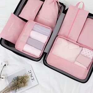 7 Pcs Sets Portable Compression Packing Cubes Travel Storage Bag for <b>Suitcase</b> - Product Image 2