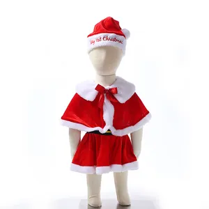 Abito formale rosso per bambini costumi per bambini Costume di Babbo Natale festa di Natale Cosplay
