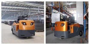 Новый прочный электрический тягач-манипулятор красного цвета грузоподъемностью 1-2 тонны для перевозки тележек и грузов, горячая распродажа - Product Image 3