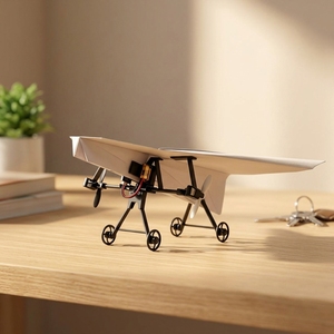 Kit d'avion en papier télécommandé DIY, module d'avion en papier télécommandé 2.4G avec gyroscope intégré - Product Image 1