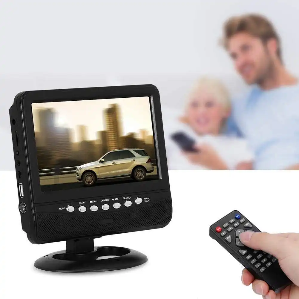 Schlussverkauf kleine Anzeigegröße Mini tragbare DVD T2 Fernseher HD Digitaler Fernseher LED Lichtquelle fernbedienung Digi TV Großhandel