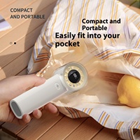 2025 Portable Mini Wind Cannon Turbine De Poche Haute Vitesse Petit Ventilateur USB Pliable Anglais Fonctionnement pour Une Utilisation En Plein Air