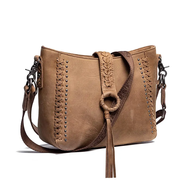 OEM Brand Handbags for Girl luxury Genuine Leather Hobo Handbags for Women Concealed Carry Western Shoulder Bag Crossbody Purse