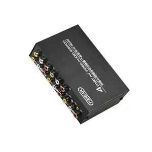 FJ-401AV Fjgear 4 Poort Video Audio Splitter 4 In 1 Uit Tweeweg Schakelaar Plug En Play Bandbreedte 250Mhz Hd