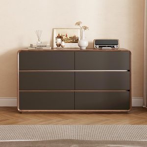 Living Room Cabinet Nine Drawers Solid Wood Frame <b>Storage</b> Sideboard For Bedroom And Living Room - Product Image 3