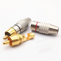 Connecteur Coaxial pour câble Audio et vidéo de verrouillage Rca, plaqué or, câble Rca, pièces, connecteur mâle Lotus