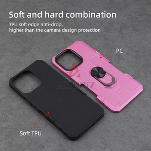 Custodia per telefono con cavalletto per samsung <span class=keywords><strong>galaxy</strong></span> a03s <span class=keywords><strong>cover</strong></span> hybrid antiurto kickstand ring phone case - Product Image 6
