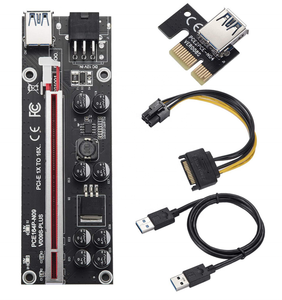 การ์ด PCI Express <span class=keywords><strong>VER009S</strong></span> ถึง1X,สาย USB 16X หัวต่อ SATA เป็น3.0สำหรับการ์ดจอและวิดีโอกราฟิกปี6Pin - Product Image 1