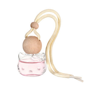 Nouveau style, flacon d'aromathérapie pour voiture en forme de chat mignon, 10 ml, pendentif, cordon, bouchon à vis, mini flacon en verre vide pour huile essentielle - <span class=keywords><strong>Acheter</strong></span> - Product Image 6