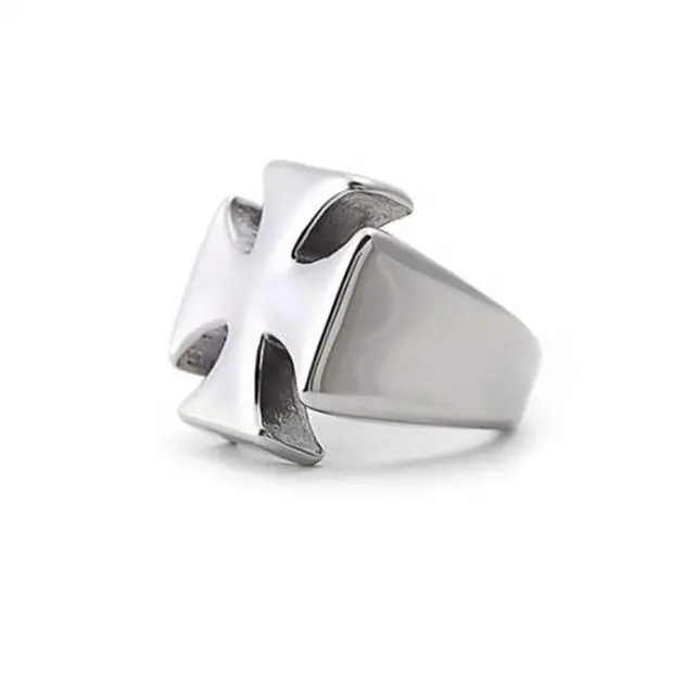 Yiwu-anillo cruzado de acero inoxidable para hombre, banda ancha y ancha, color liso