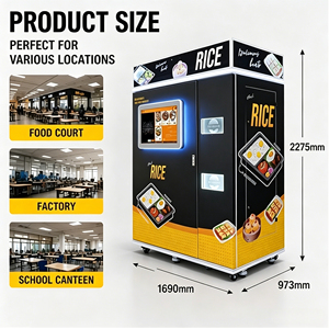 Máquina Expendedora Inteligente de Arroz y Comida Caliente 24/7 con Sistema de Calentamiento de Autoservicio para Uso Comercial - Product Image 3