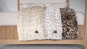 Manta de Invierno Rústica de Doble Capa, Lujosa, Afelpada, Cálida y Suave, de Piel Sintética de Leopardo, Imitación de Piel de Conejo, Diseño de Guepardo para Adultos - Product Image 5