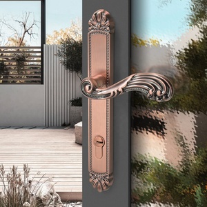 YONFIA 8206P38 manija de <span class=keywords><strong>puerta</strong></span> exterior de aleación de zinc sólido para el hogar de bronce antiguo tradicional manija de cerradura de <span class=keywords><strong>puerta</strong></span> de palanca de jardín para casa - Product Image 3