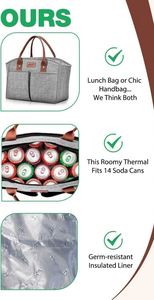 <b>Lunch</b> <b>Bags</b> for Women Insulated Thermal <b>Lunch</b> <b>Tote</b> <b>Bag</b> Durable Large <b>Lunch</b> <b>Bag</b> for Office - Product Image 4