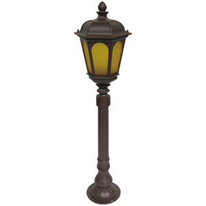 Lampe de jardin extérieure en bronze antique, lampadaire LED pour allée, éclairage paysager, résistant à l'eau IP65, AC 85-265V, détecteur de mouvement - Product Image 1