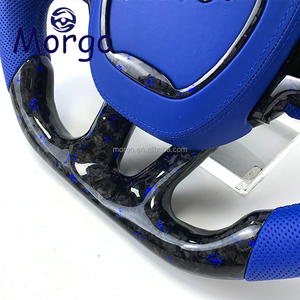 Volant de voitures en fibre de carbone forgé bleu personnalisé pour <span class=keywords><strong>Dodge</strong></span> Charger Challenger Hellcat SRT <span class=keywords><strong>RT</strong></span> 392 Durango Racing Style Design - Product Image 3