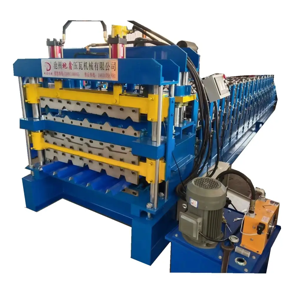 3 In 1 Three Layer Roof Slate Metal Tile Making Machine Trapezoidal Corrugated Ibr Sheet Roof Roll Forming Machine