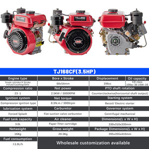 Çok Yönlü 4HP Dizel Motor 2.5KW 355mm Genişlik Endüstriyel Makine ve Ekipman Sürücüleri için - Product Image 6
