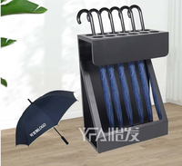 Porte-parapluies en fer forgé de style européen – Support de rangement pour parapluies d'entrée d'hôtel sans verrouillage avec plateau anti-goutte en métal